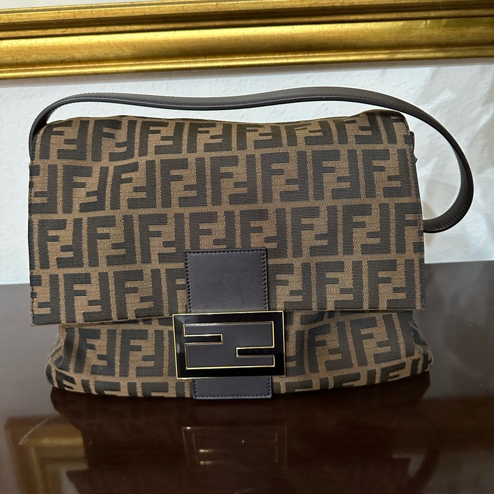 Authentic FENDI Zucchino Mamma shoulder bag